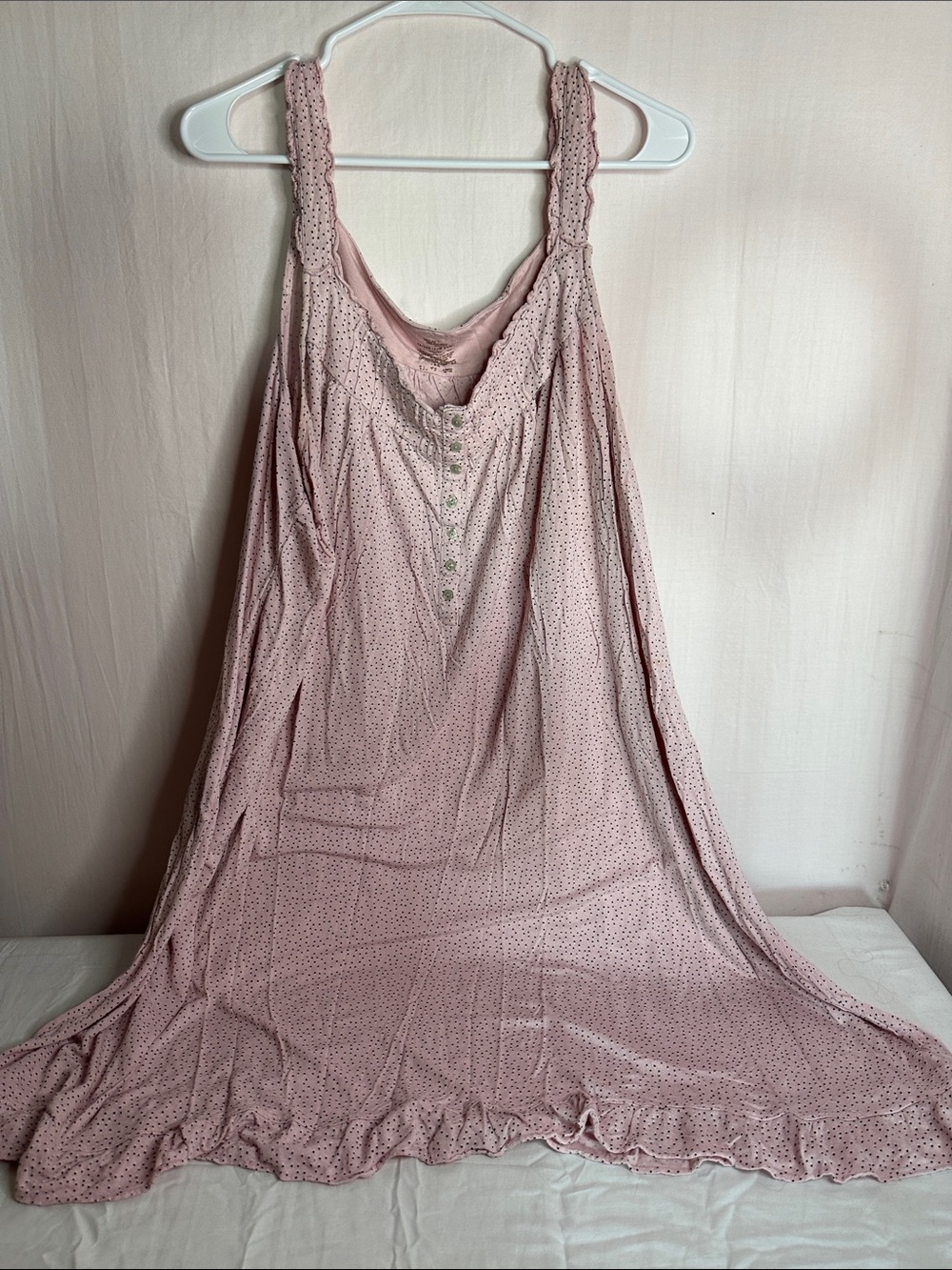 Secret Treasures Dusty Pink Sleeveless Nightgown with Lace Straps